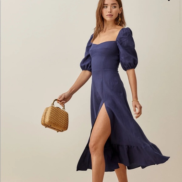 Reformation Dresses & Skirts - Reformation Belgium Linen Dress in Danube *NEW*